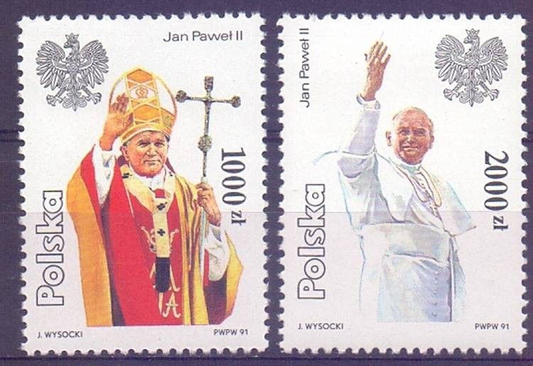 Znaczek Polska 1991 Mi 3334-3335 Fi 3186-3187 Czyste **