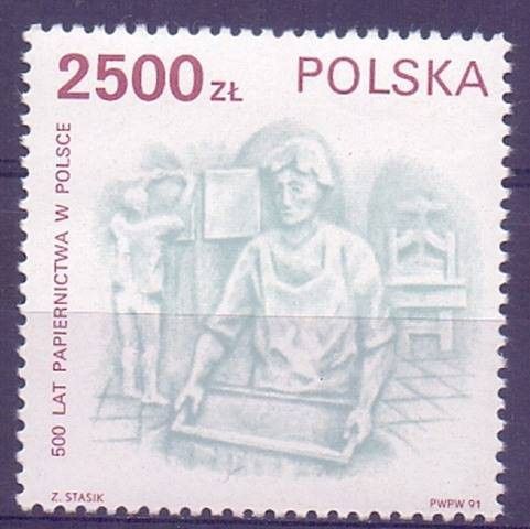 Znaczek Polska 1991 Mi 3337 Fi 3189 Czyste **