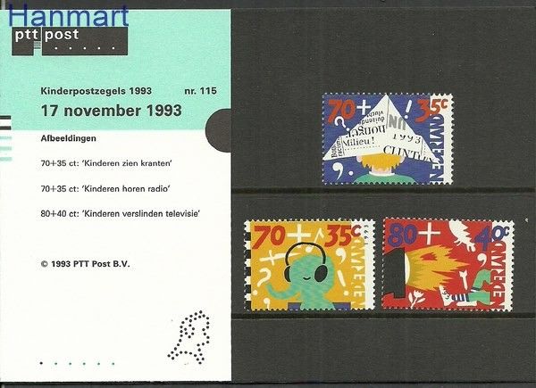 Znaczek Holandia 1993 Mi 1492-1494IA Czyste **