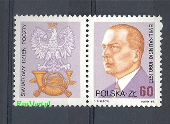 Znaczek Polska 1989 Mi zf 3224 Fi zf 3076 Czyste **