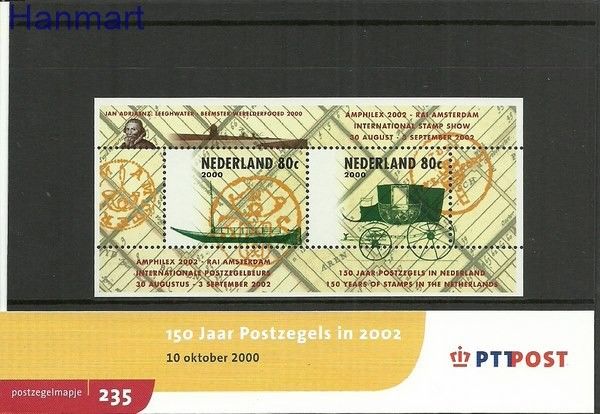 Znaczek Holandia 2000 Mi bl 66 Czyste **