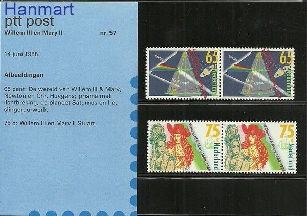 Znaczek Holandia 1988 Mi 1345-1346 Czyste **
