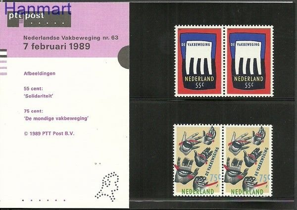 Znaczek Holandia 1989 Mi 1358-1359 Czyste **