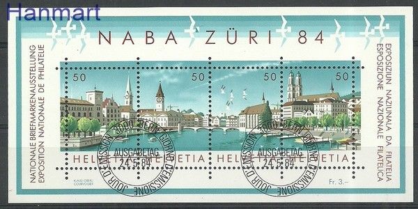 Znaczek Szwajcaria 1984 Mi bl 24 Stemplowane