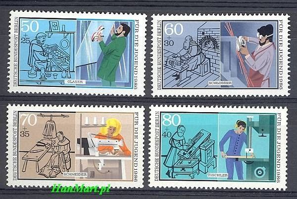 Znaczek Berlin Niemcy 1986 Mi 754-757 Czyste **