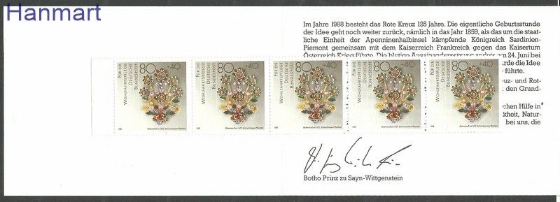 Znaczek Niemcy 1988 Mi mh1386 Czyste **