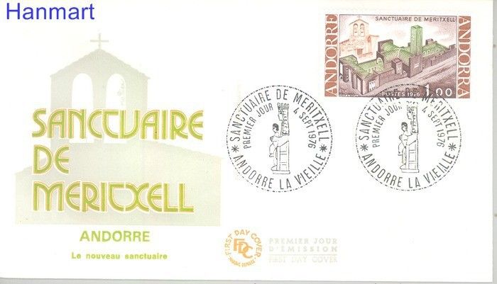 Znaczek Andora Francuska 1976 Mi 278 FDC