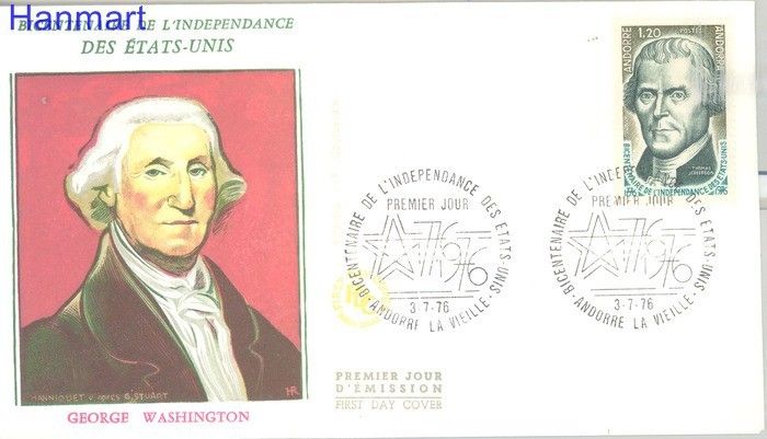 Znaczek Andora Francuska 1976 Mi 276 FDC