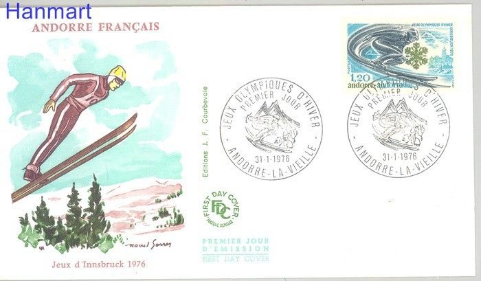 Znaczek Andora Francuska 1976 Mi 272 FDC