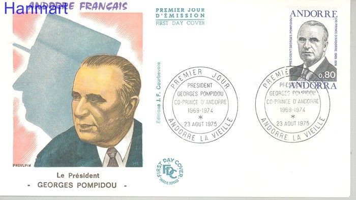 Znaczek Andora Francuska 1975 Mi 270 FDC