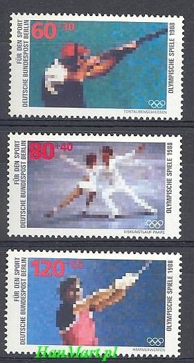 Znaczek Berlin Niemcy 1988 Mi 801-803 Czyste **