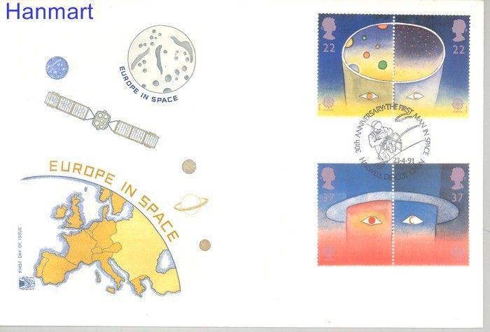 Znaczek Wielka Brytania 1991 Mi 1337-1340 FDC