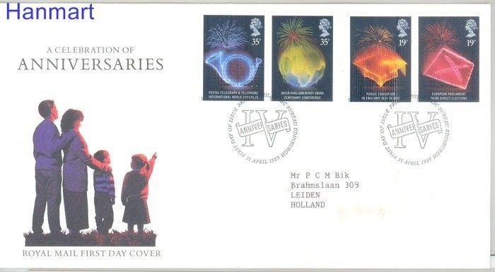 Znaczek Wielka Brytania 1989 Mi 1198-1201 FDC