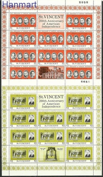 Znaczek St. Vincent 1975 Mi ark411-420 Czyste **