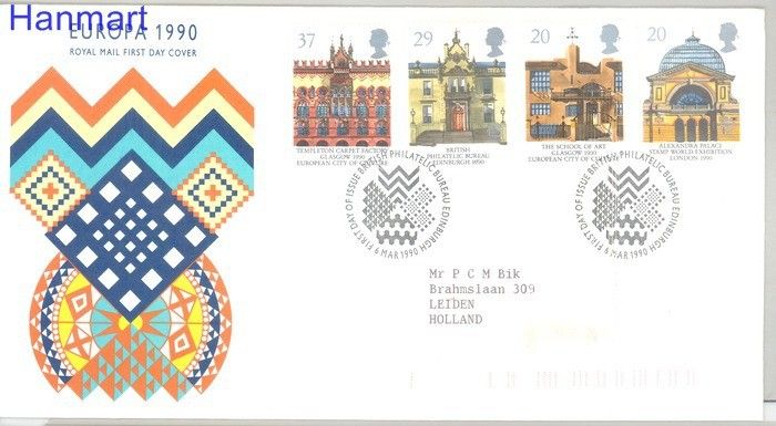 Znaczek Wielka Brytania 1990 Mi 1261-1264 FDC