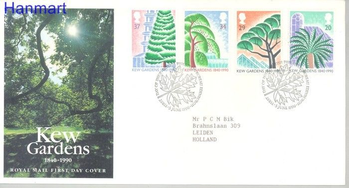 Znaczek Wielka Brytania 1990 Mi 1270-1273 FDC