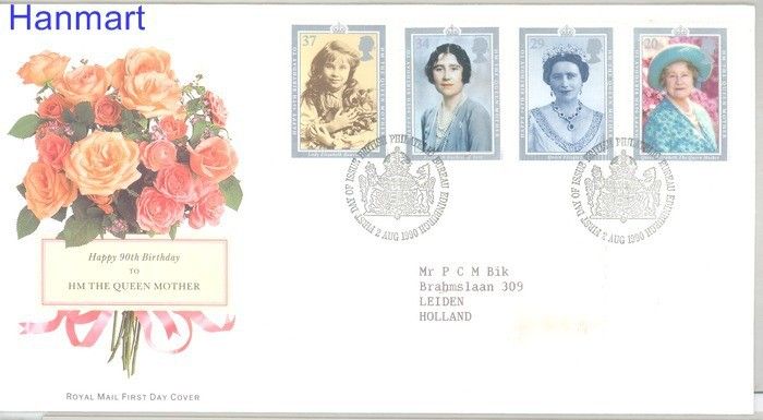 Znaczek Wielka Brytania 1990 Mi 1275-1278 FDC