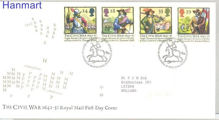 Znaczek Wielka Brytania 1992 Mi 1405-1408 FDC