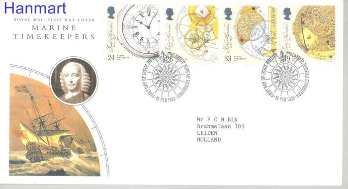 Znaczek Wielka Brytania 1993 Mi 1441-1444 FDC