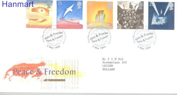 Znaczek Wielka Brytania 1995 Mi 1571-1575 FDC