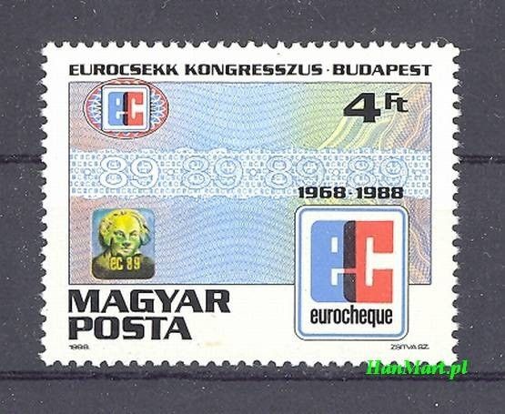 Znaczek Węgry 1988 Mi 3965 Czyste **