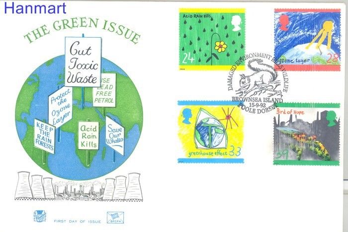 Znaczek Wielka Brytania 1992 Mi 1414-1417 FDC
