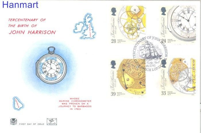 Znaczek Wielka Brytania 1993 Mi 1441-1444 FDC