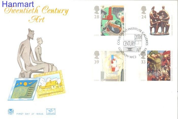 Znaczek Wielka Brytania 1993 Mi 1451-1454 FDC