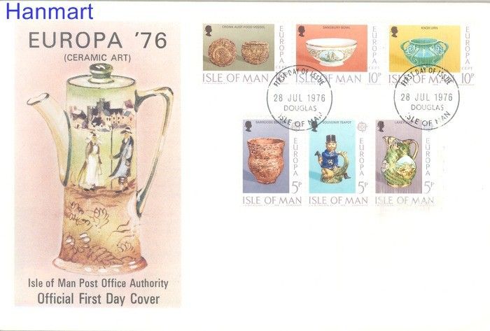 Znaczek Wyspa Man 1976 Mi die82-87 FDC