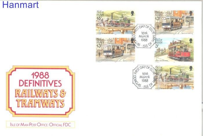 Znaczek Wyspa Man 1988 Mi 353I,356I,359I FDC