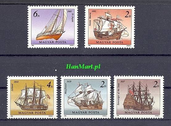 Znaczek Węgry 1988 Mi 3966-3970 Czyste **