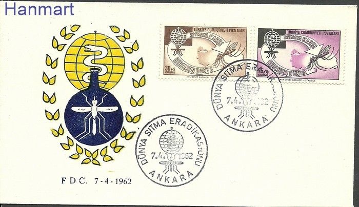Znaczek Turcja 1962 Mi 1832-1833 FDC