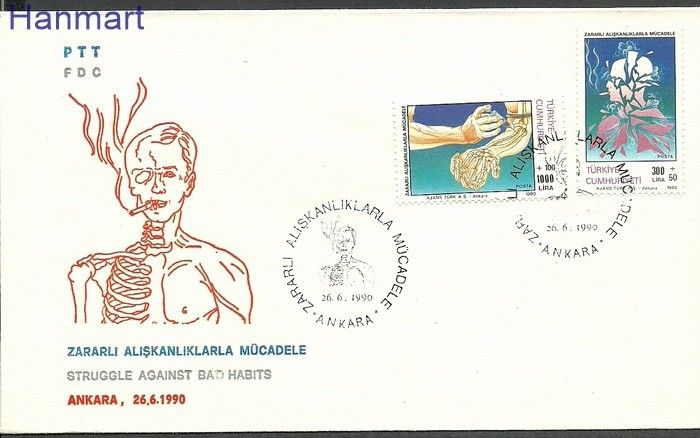 Znaczek Turcja 1990 Mi 2898-2899 FDC