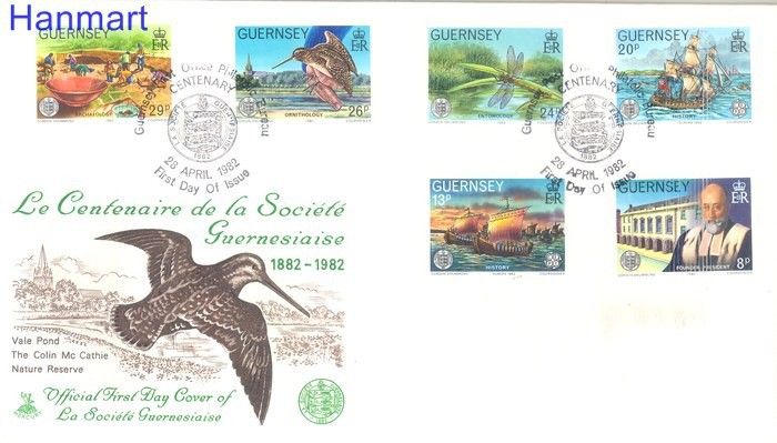 Znaczek Guernsey 1982 Mi 245-250 FDC
