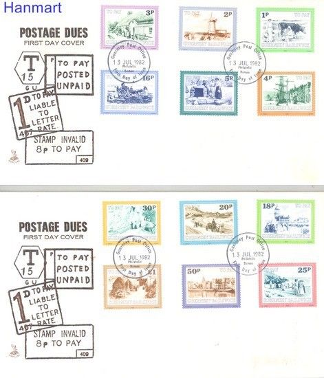Znaczek Guernsey 1982 Mi por 30-41 FDC