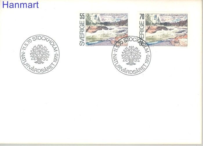 Znaczek Szwecja 1970 Mi 674-675 FDC