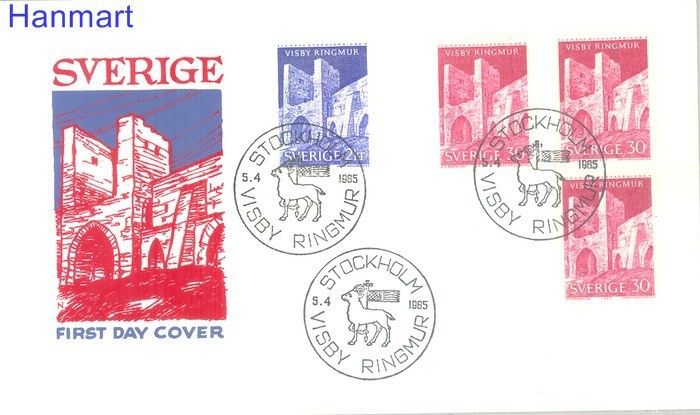 Znaczek Szwecja 1965 Mi 531-532C FDC