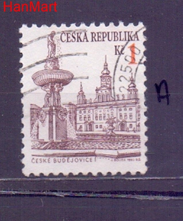 Znaczek Czechy 1993 Mi mpl12a Stemplowane