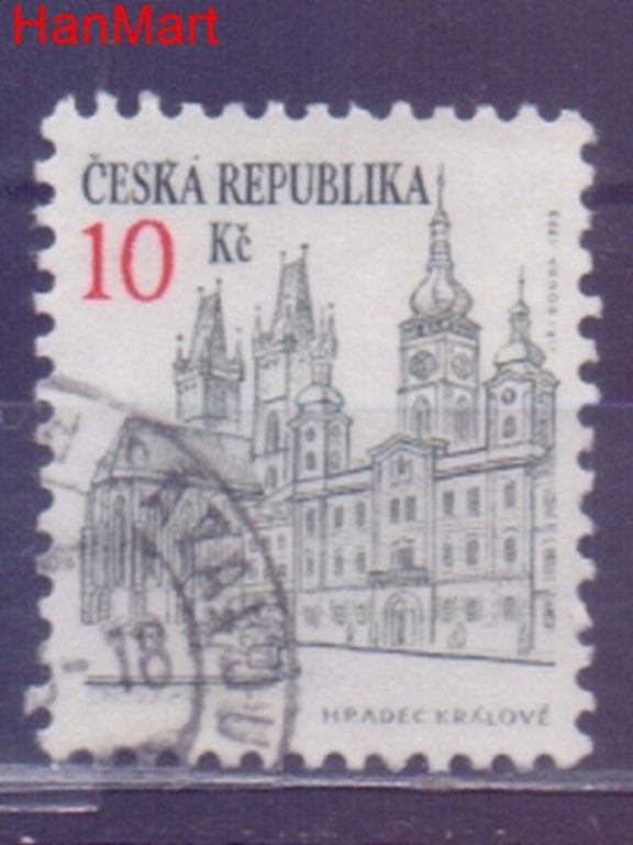 Znaczek Czechy 1993 Mi mpl17f Stemplowane