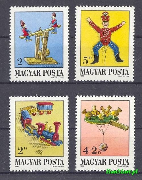 Znaczek Węgry 1988 Mi 3978-3981 Czyste **