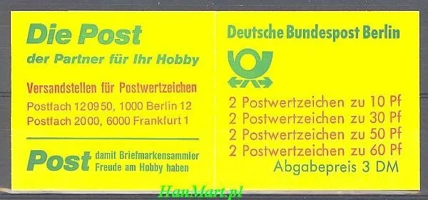 Znaczek Berlin Niemcy 1980 Czyste **