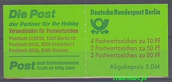 Znaczek Berlin Niemcy 1982 Mi mh 13 Czyste **