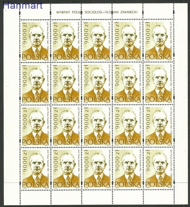 Znaczek Polska 1994 Mi ark 3498 Fi ark 3350 Czyste **